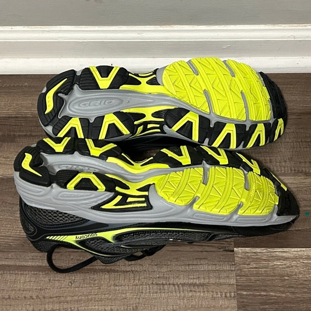 Saucony Marauder 2 Running Shoes Men 13 Wide Black Neon Fitness Trainer S25329-3